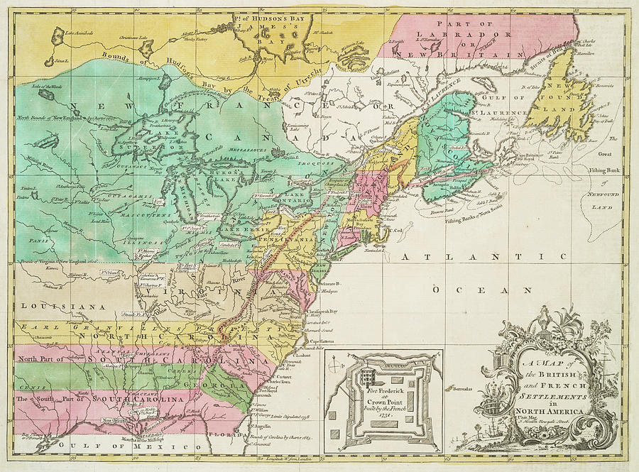 1776 Historical Map of North America in Color Photograph by Toby McGuire