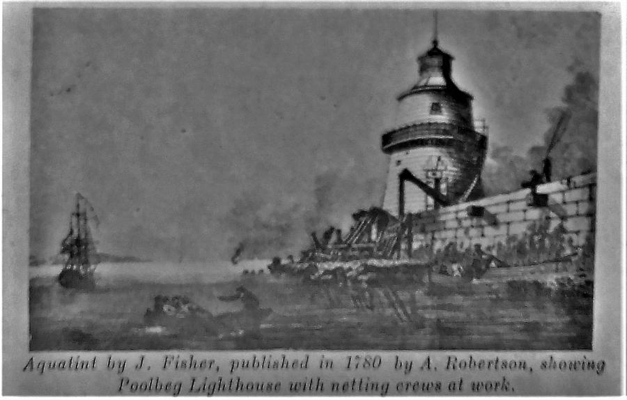 1780 Poolbeg Lighthouse Painting by Val Byrne