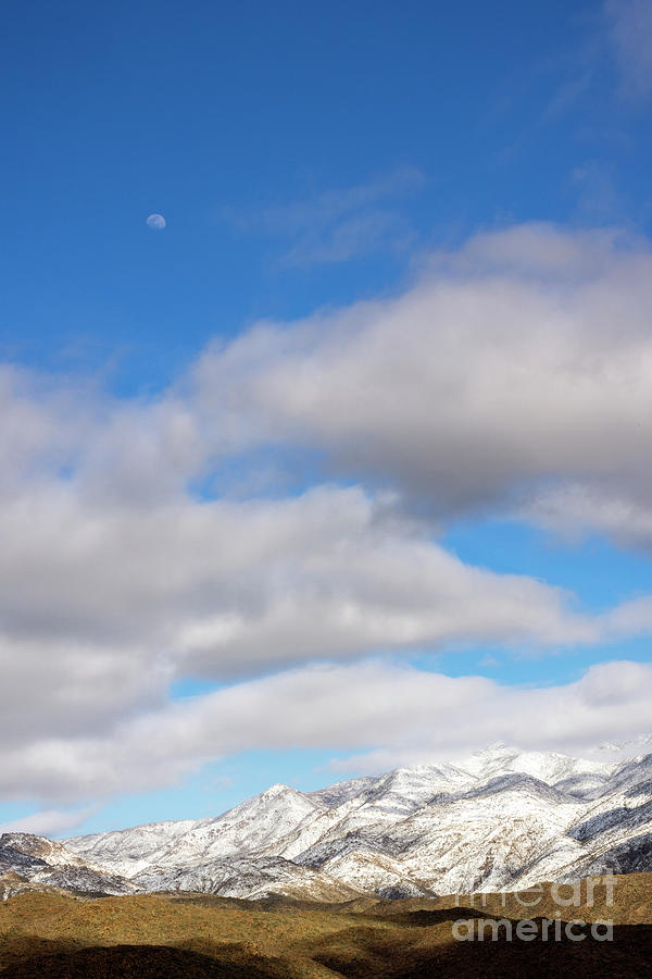 1782 Moon Over Snow Covered Mountains Photograph