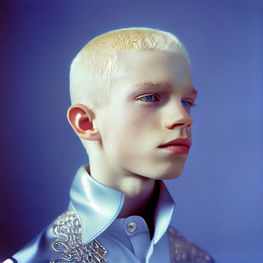 an  analog  photo  of  a  gorgeous  albinism  years by Asar Studios Painting