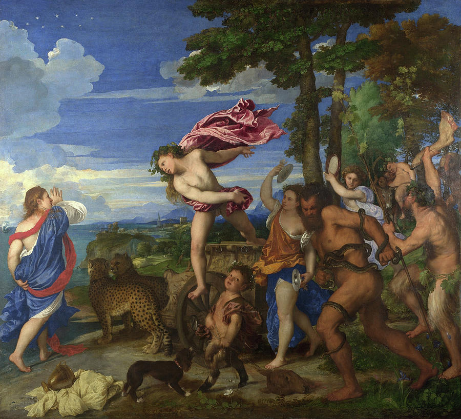 Titian Painting - Bacchus and Ariadne by Titian