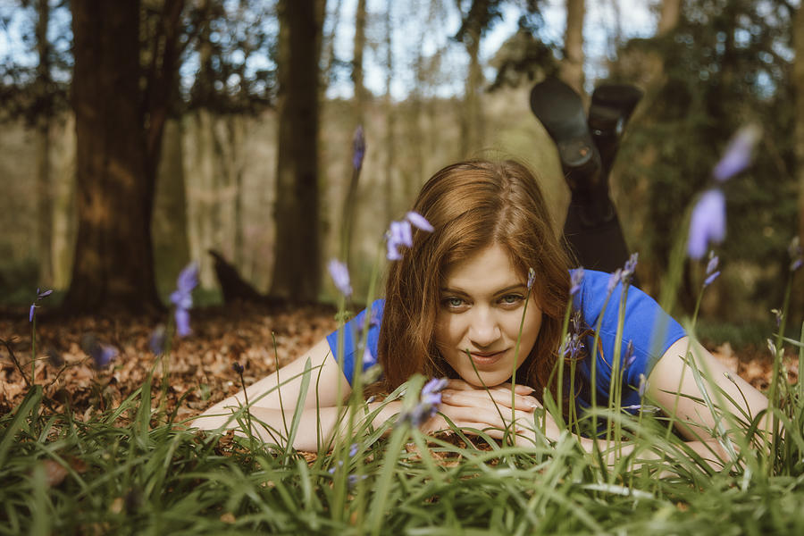 Beautiful young woman in the woods #18 Photograph by Theasis