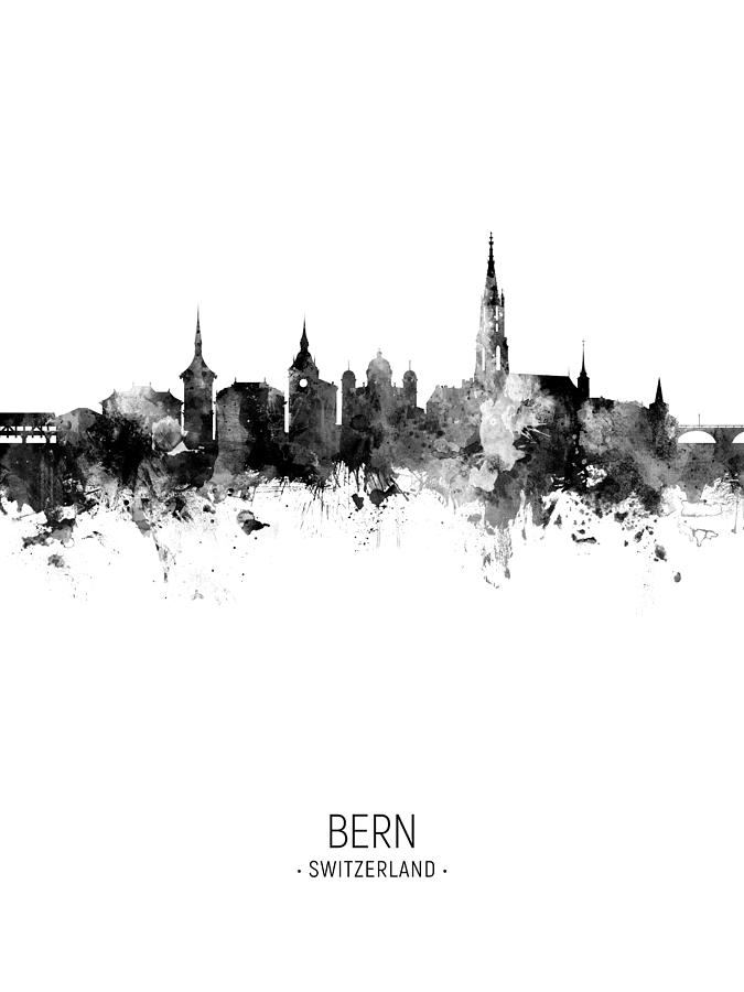 Bern Switzerland Skyline #18 Digital Art by Michael Tompsett