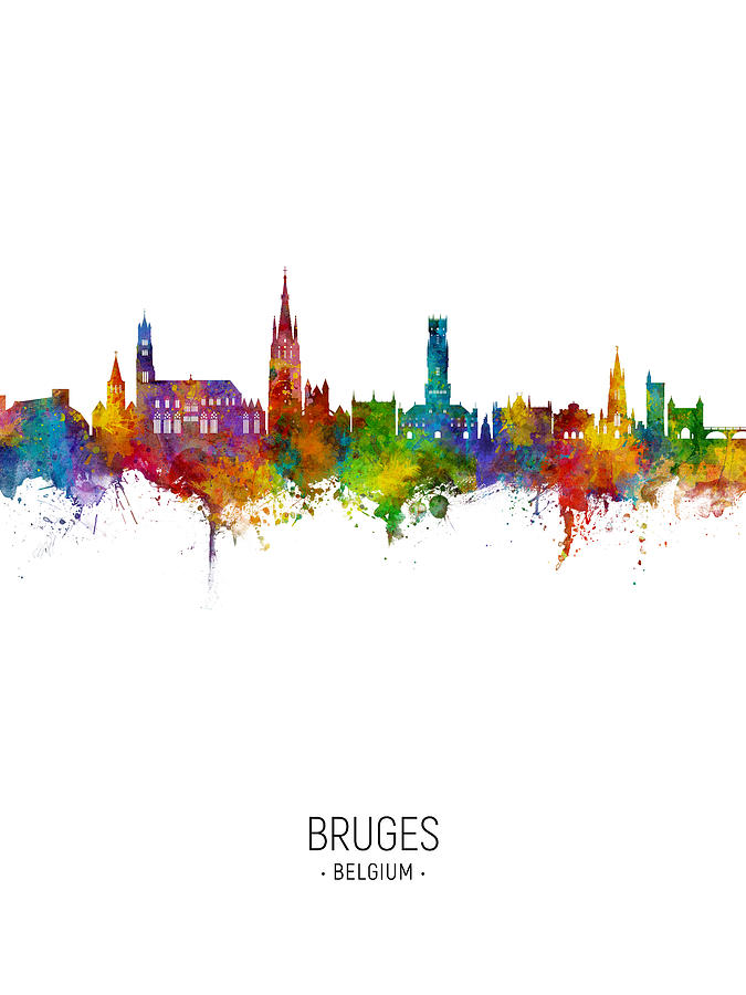 Bruges Belgium Skyline #18 Digital Art by Michael Tompsett