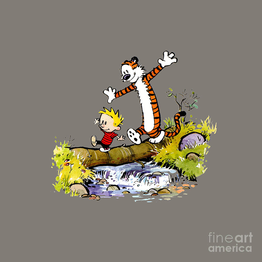 Calvin and hobbes Drawing by Daniel M Clark | Fine Art America