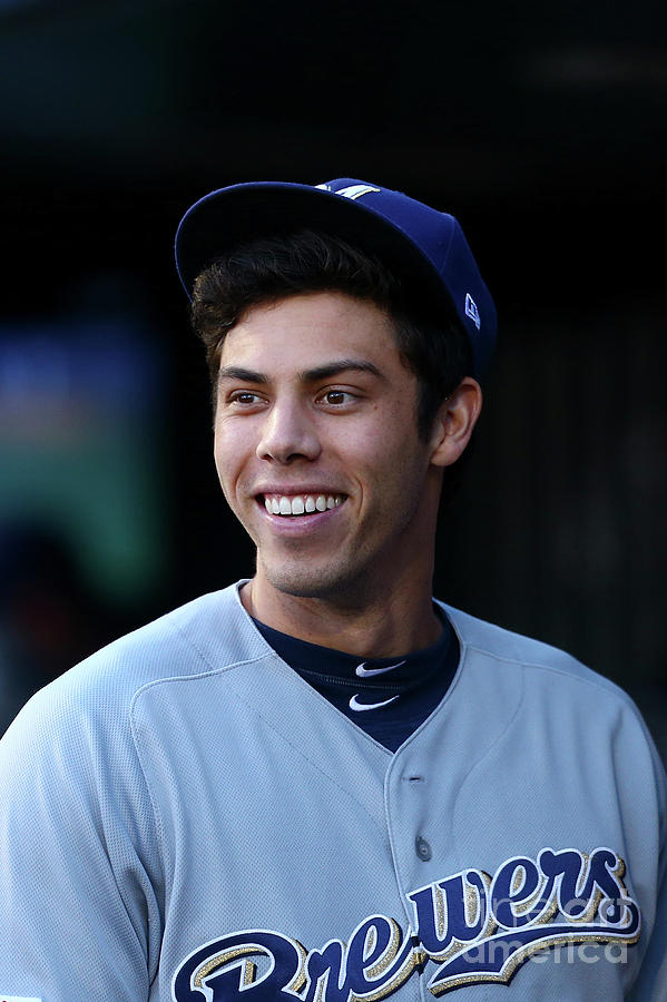 Christian Yelich Photograph by Mike Stobe Christian Yelich Photograph by Mike Stobe