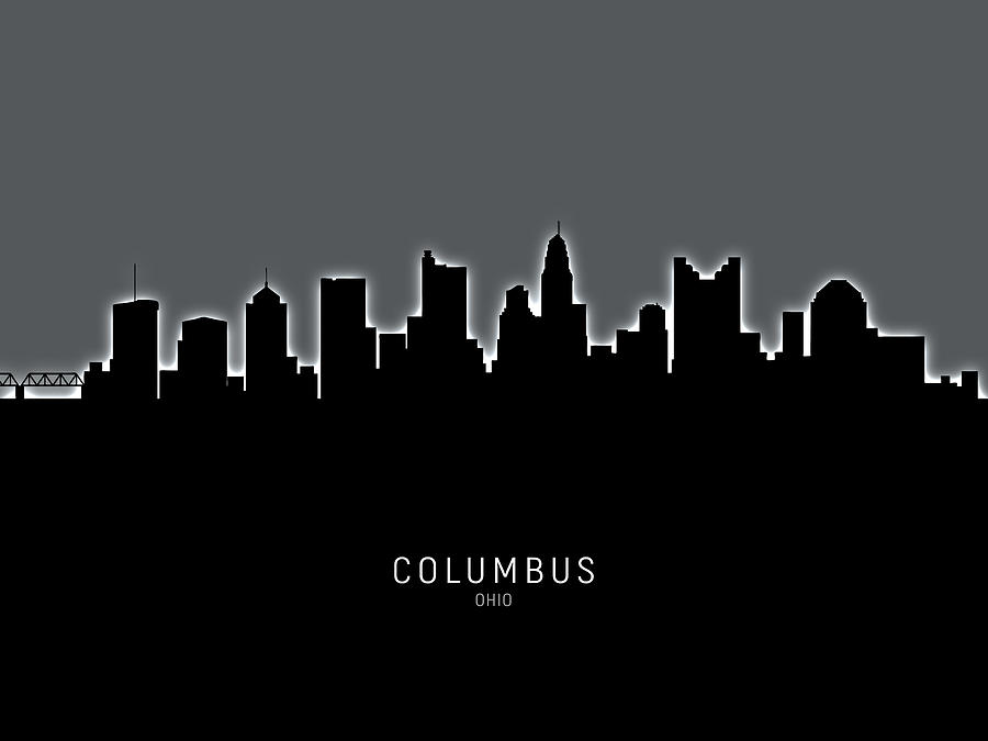 Columbus Ohio Skyline #18 Digital Art by Michael Tompsett