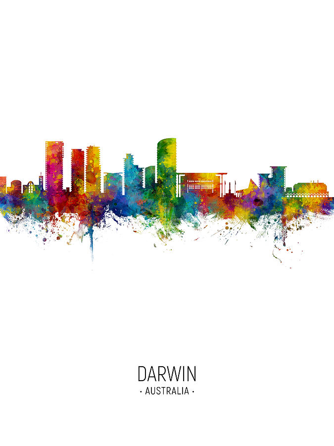 Darwin Australia Skyline #18 Digital Art by Michael Tompsett