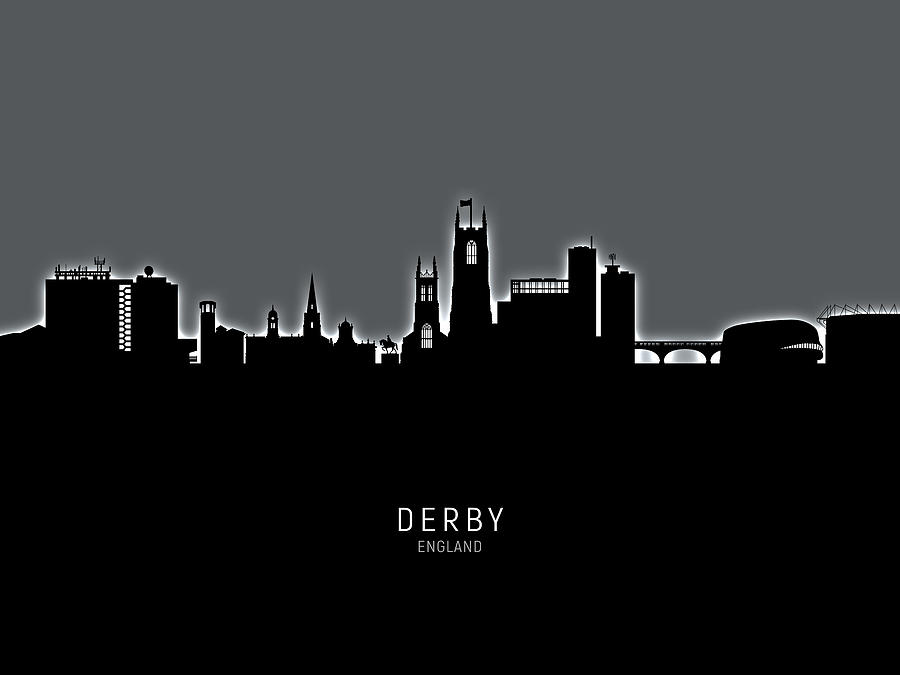 Derby England Skyline #18 Digital Art by Michael Tompsett