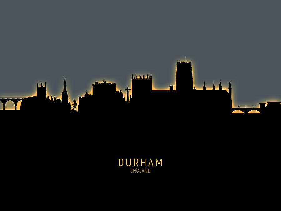 Durham England Skyline Cityscape #18 Digital Art by Michael Tompsett