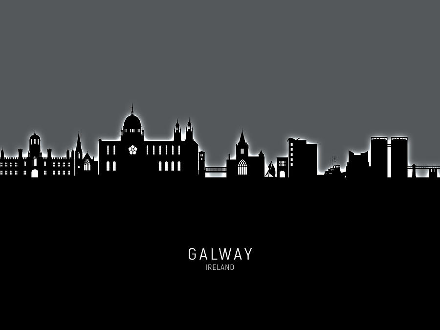 Galway Ireland Skyline #18 Digital Art by Michael Tompsett
