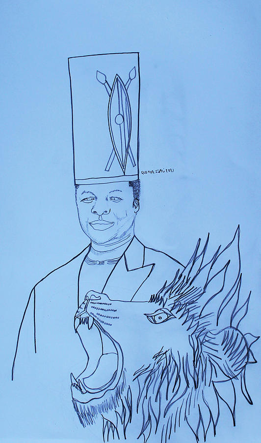 His Royal Highness Kabaka Ssabasajja Ronald Edward Frederick Kimera Muwenda Mutebi II #18 Painting by Gloria Ssali