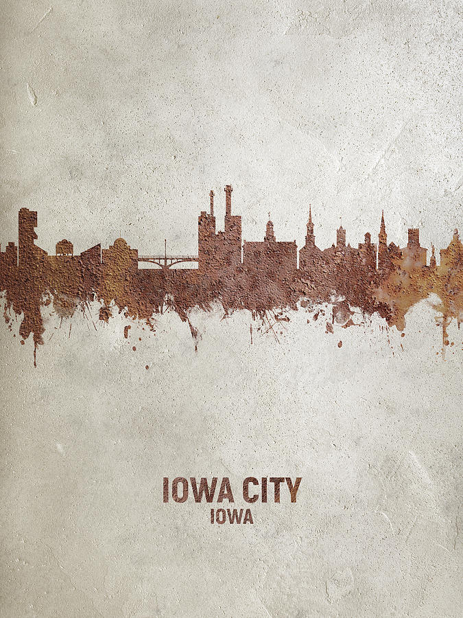 Iowa City Iowa Skyline #18 Digital Art by Michael Tompsett