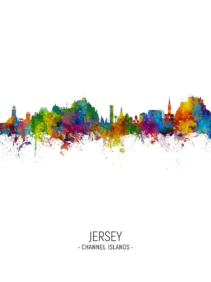 Jersey Channel Islands Skyline #18 Digital Art by Michael Tompsett