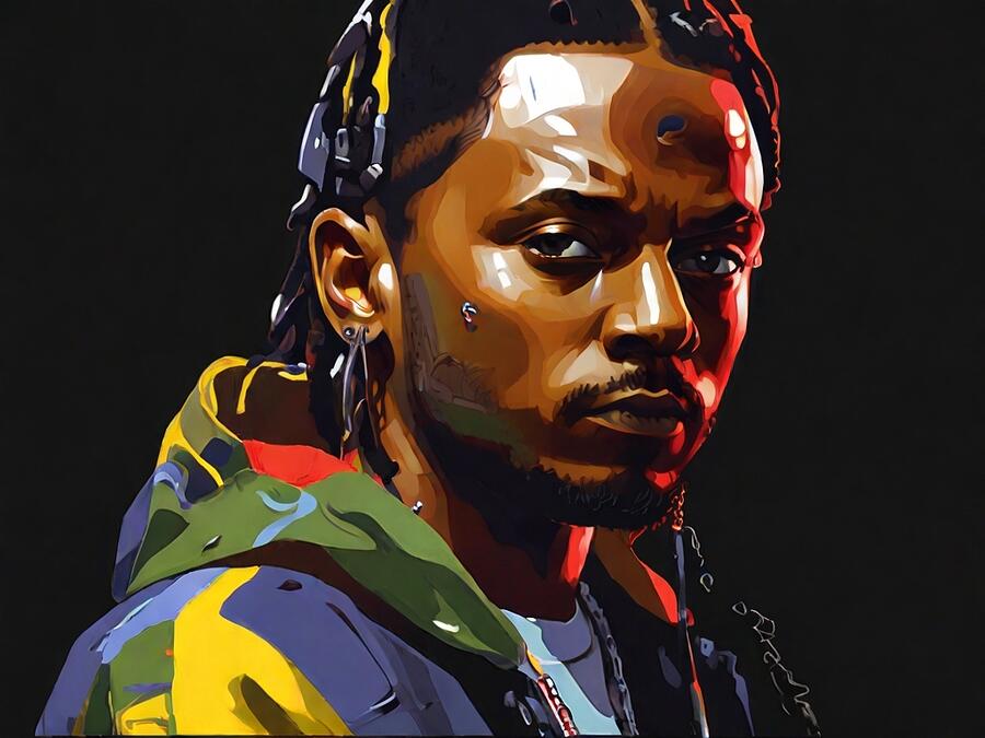 Kendrick Lamar Digital Art - Kendrick Lamar #18 by Amsterdam Funderburke