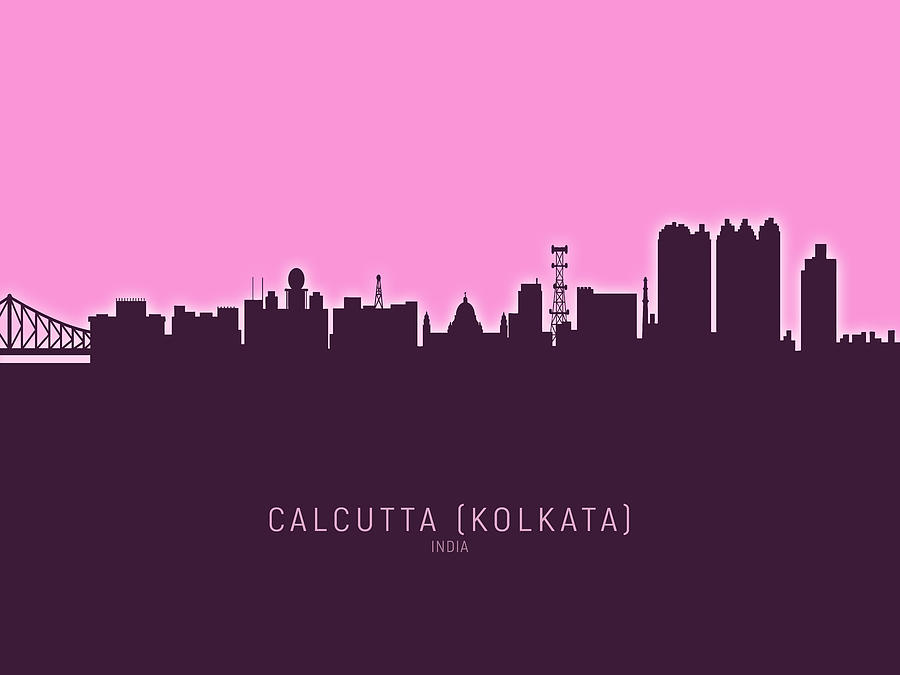 Kolkata Calcutta India Skyline #18 Digital Art by Michael Tompsett