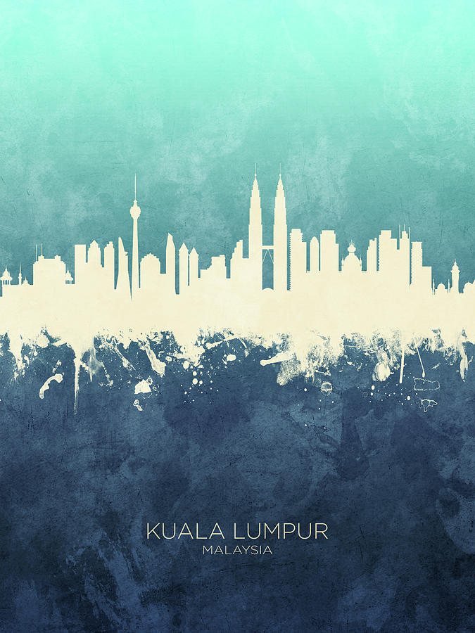 Kuala Lumpur Malaysia Skyline Digital Art by Michael Tompsett  Fine