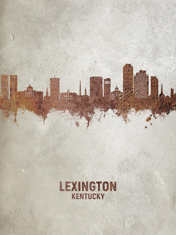 Lexington Digital Art - Lexington Kentucky Skyline #34 by Michael Tompsett