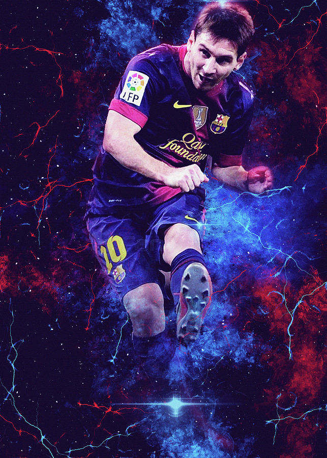 Lionel Messi Digital Art by Yoyo Di