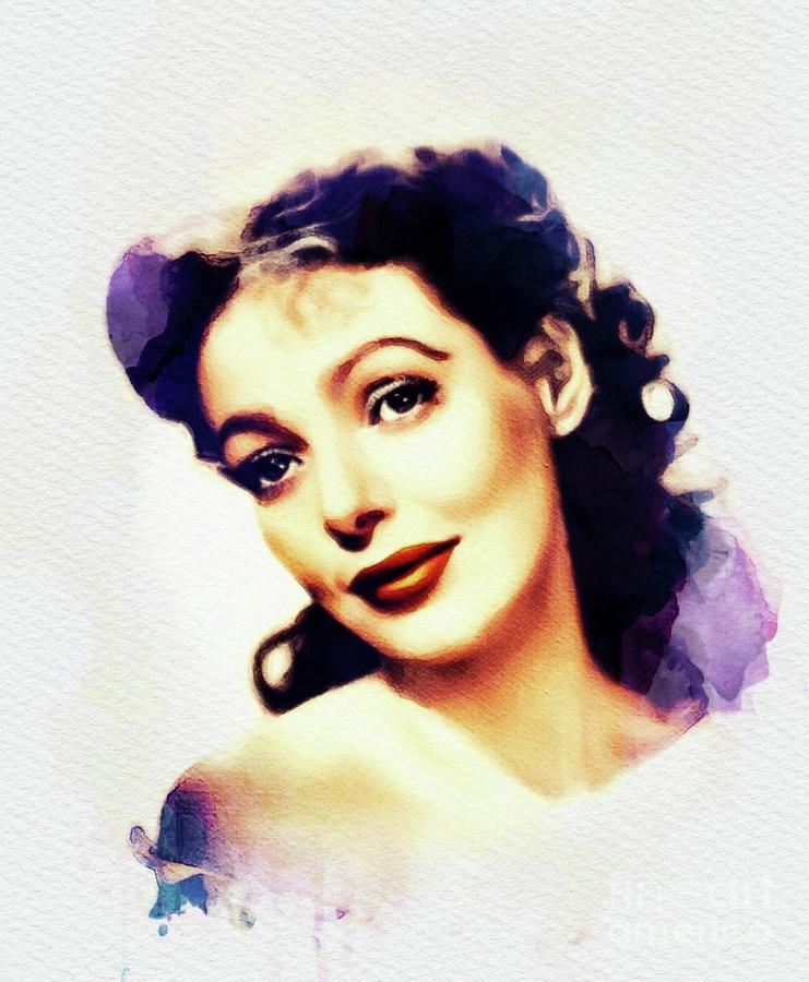 Loretta Young, Vintage Movie Star Painting by John Springfield | Fine ...