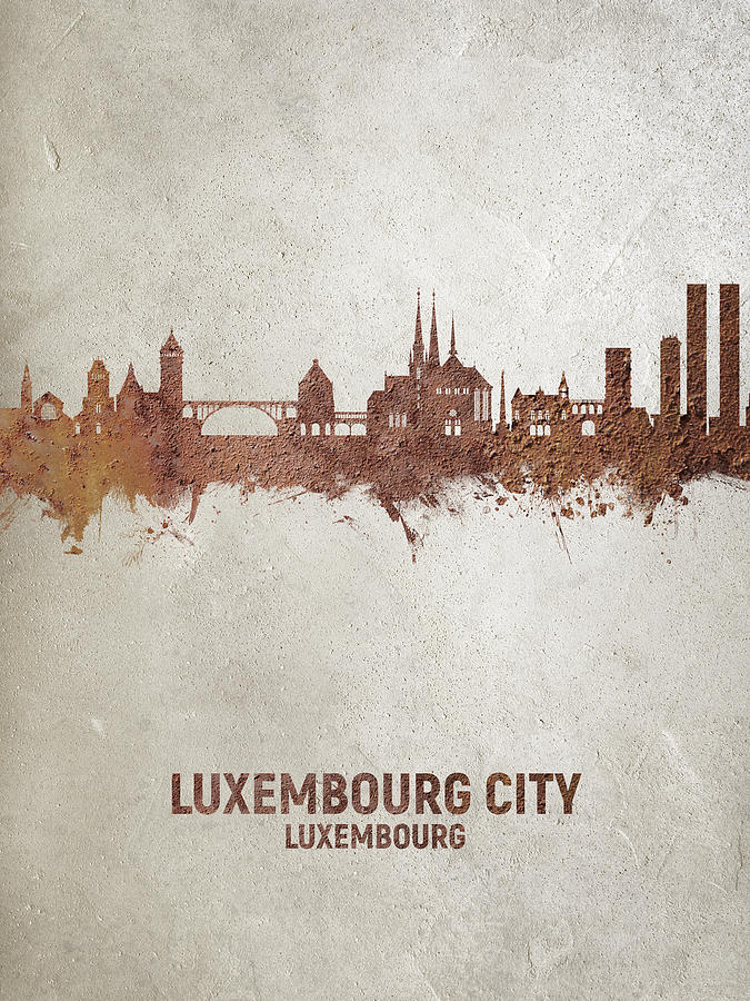 Luxembourg City Skyline #18 Digital Art by Michael Tompsett