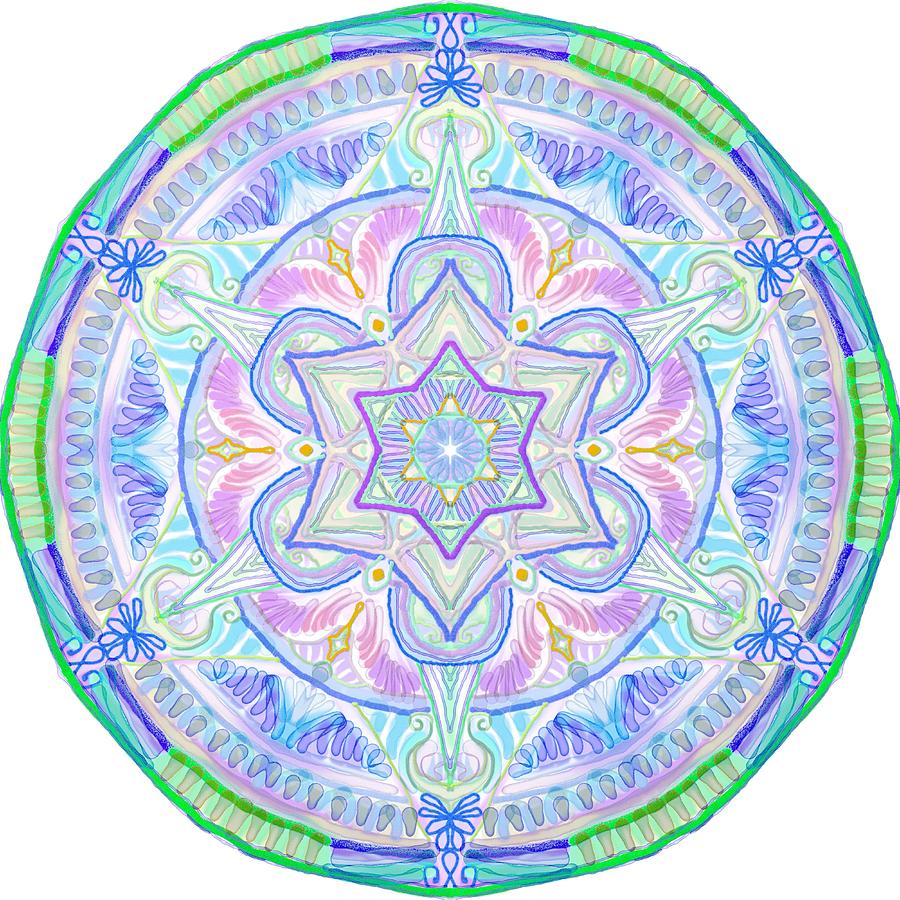 Download Maguen David Mandala David Star Mandala 3d Effect Mandala Mandala Judaica Healing Mandala Digital Art By Sandrine Kespi