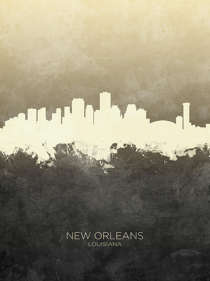 New Orleans Louisiana Skyline #18 Digital Art by Michael Tompsett