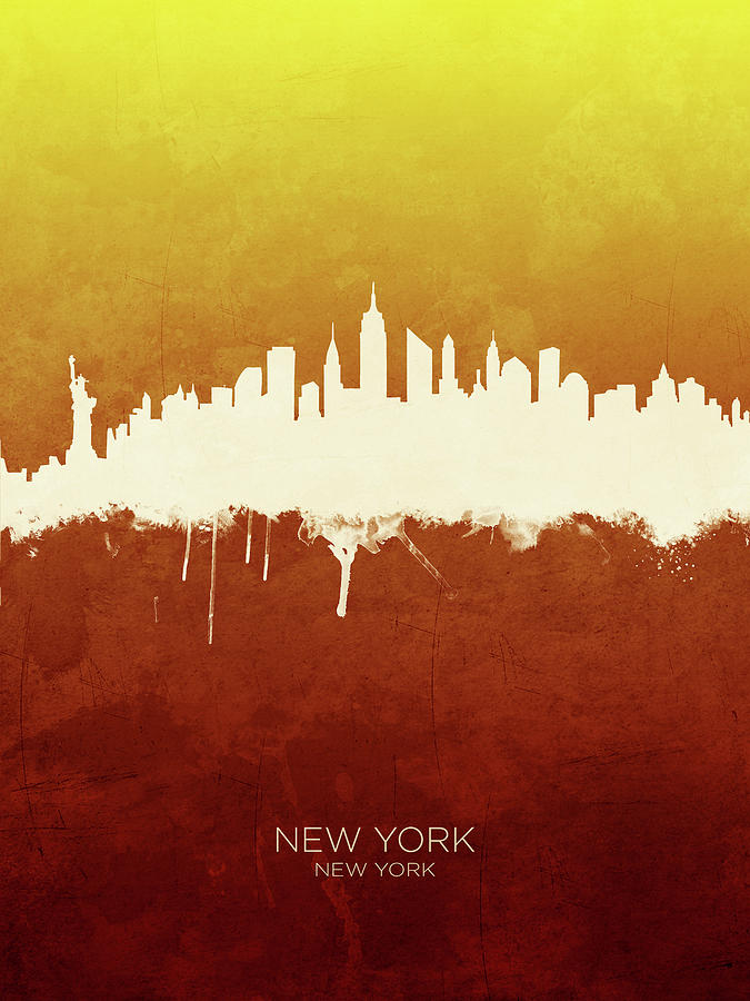 New York City Skyline #18 Digital Art by Michael Tompsett