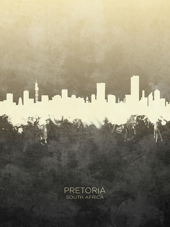 Pretoria South Africa Skyline #18 Digital Art by Michael Tompsett