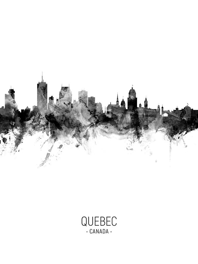 Skyline Digital Art - Quebec Canada Skyline #18 by Michael Tompsett