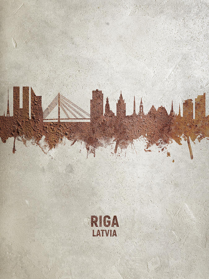 Riga Latvia Skyline #18 Digital Art by Michael Tompsett