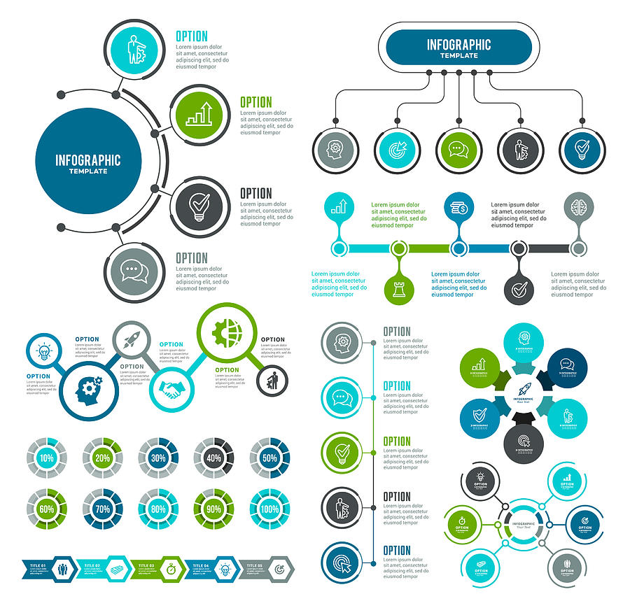 Set of Infographic Elements #18 Drawing by Artvea