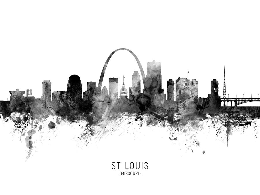 St Louis Missouri Skyline #18 Digital Art by Michael Tompsett