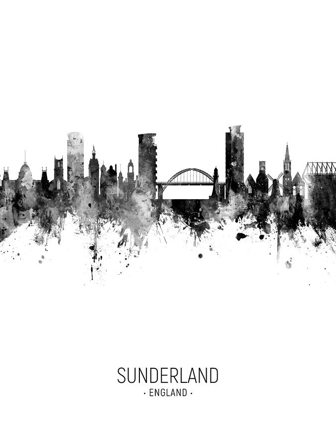 Sunderland England Skyline Digital Art By Michael Tompsett