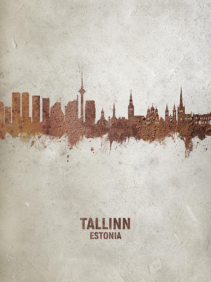 Tallinn Estonia Skyline #18 Digital Art by Michael Tompsett