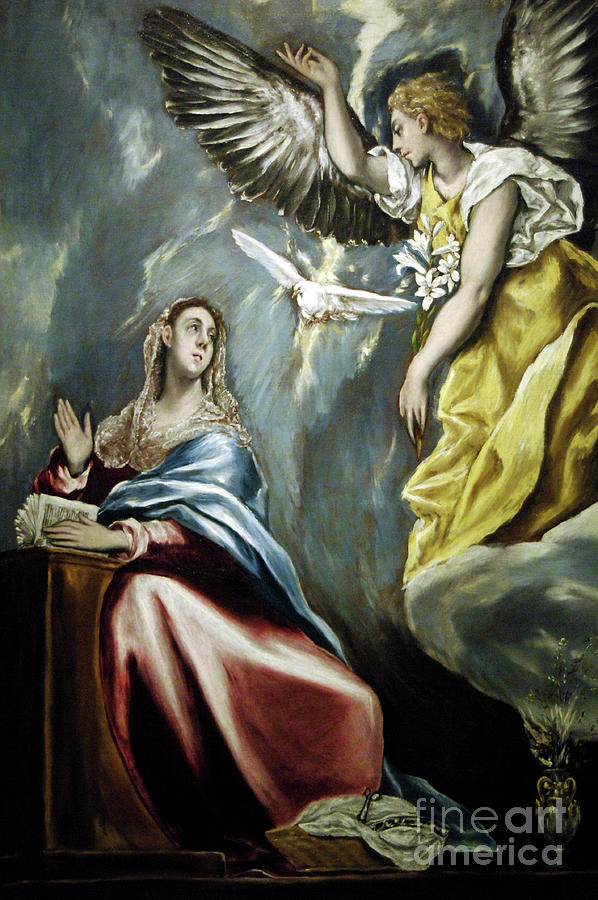 16th Painting - The Annunciation #18 by El Greco