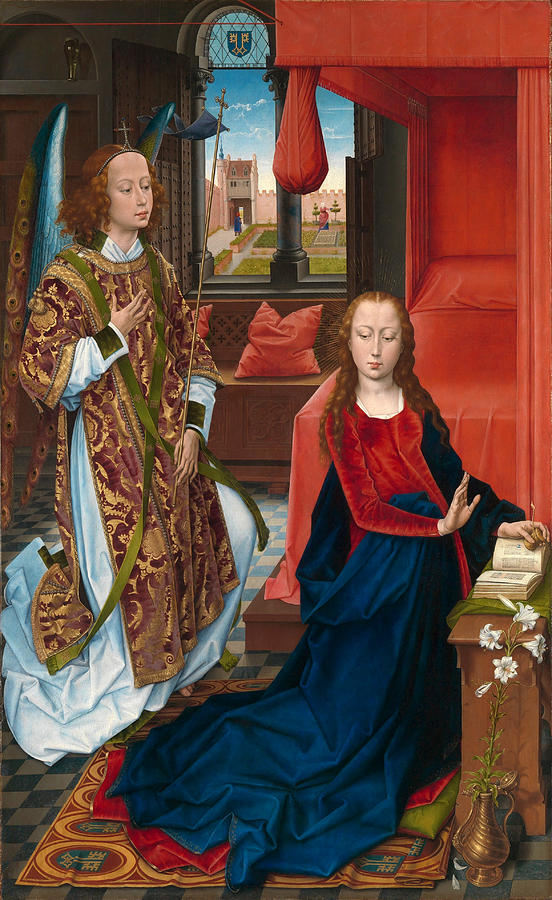 The Annunciation #18 Painting by Hans Memling