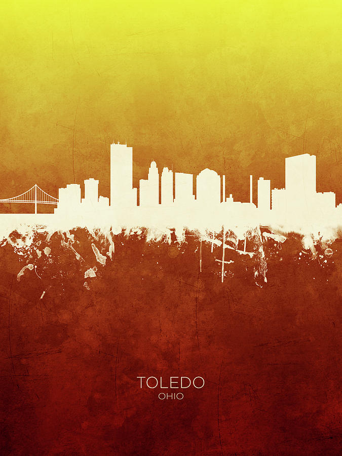 Toledo Ohio Skyline #18 Digital Art by Michael Tompsett