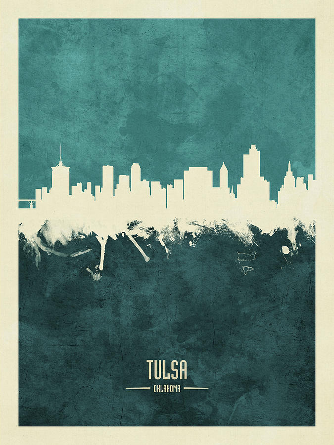 Tulsa Oklahoma Skyline #18 Digital Art by Michael Tompsett