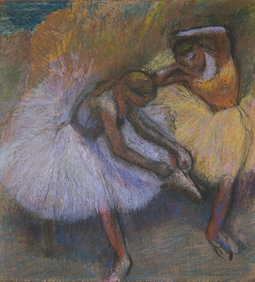 Two Dancers #18 Painting by Edgar Degas