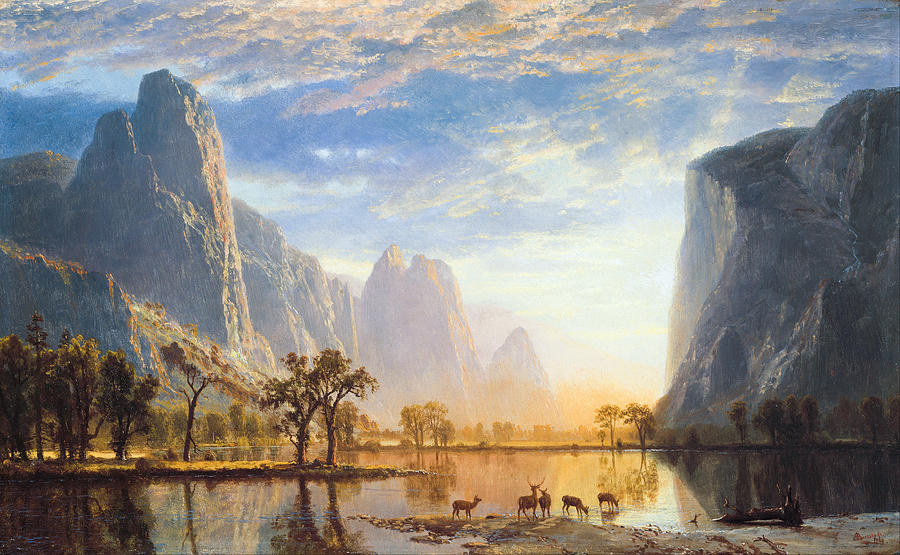 Yosemite National Park Painting - Valley of the Yosemite  #14 by Albert Bierstadt