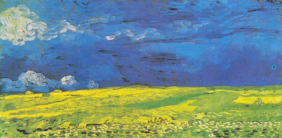 Wheatfield under thunderclouds  Painting by Vincent van Gogh
