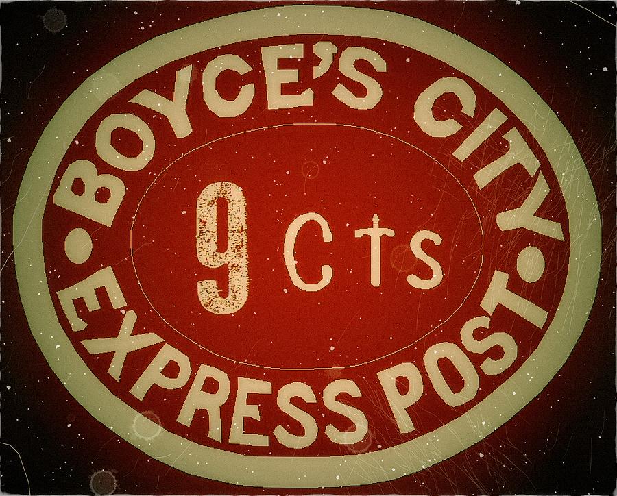 1800s Boyces City Local P.O. - 9cts. Red Express Post - Mail Art Digital Art by Fred Larucci