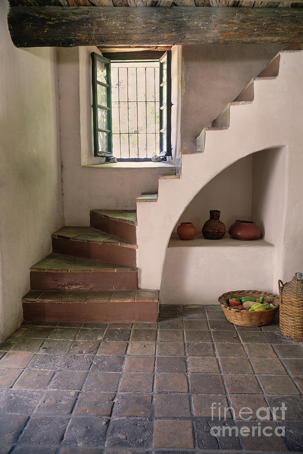 1800s Spanish House Stairs Photograph