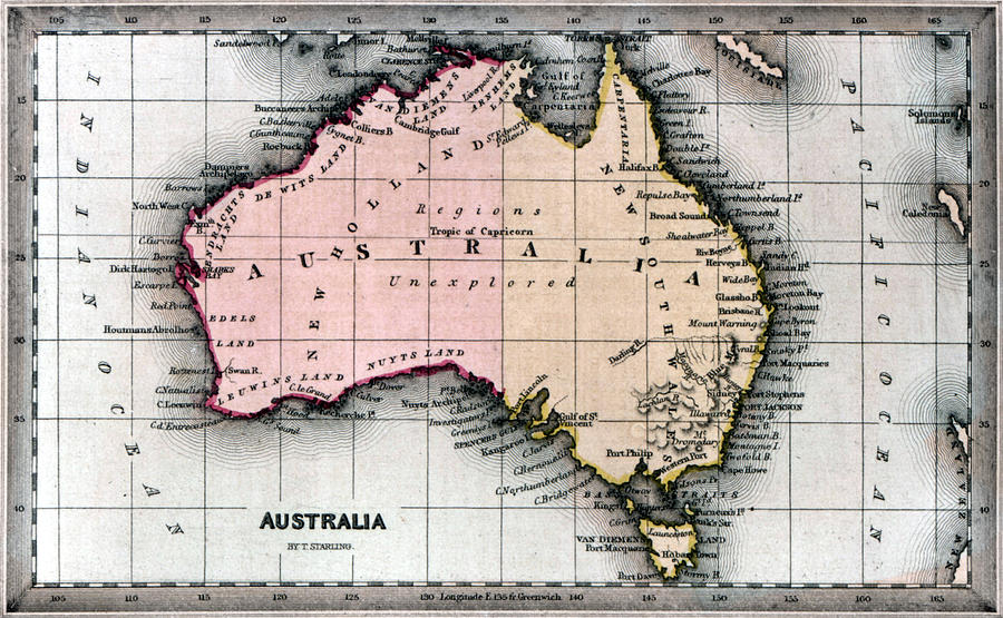 Map Of Australia 1830 2Oiaa - Large Map of Asia