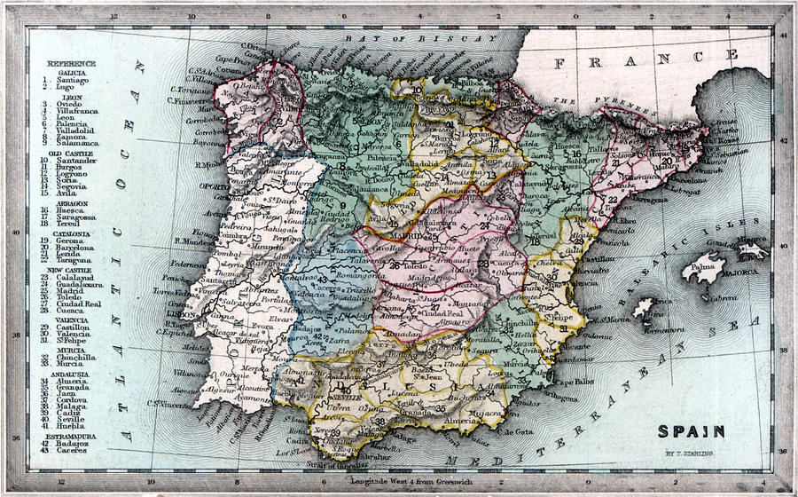 Spain road map 1830