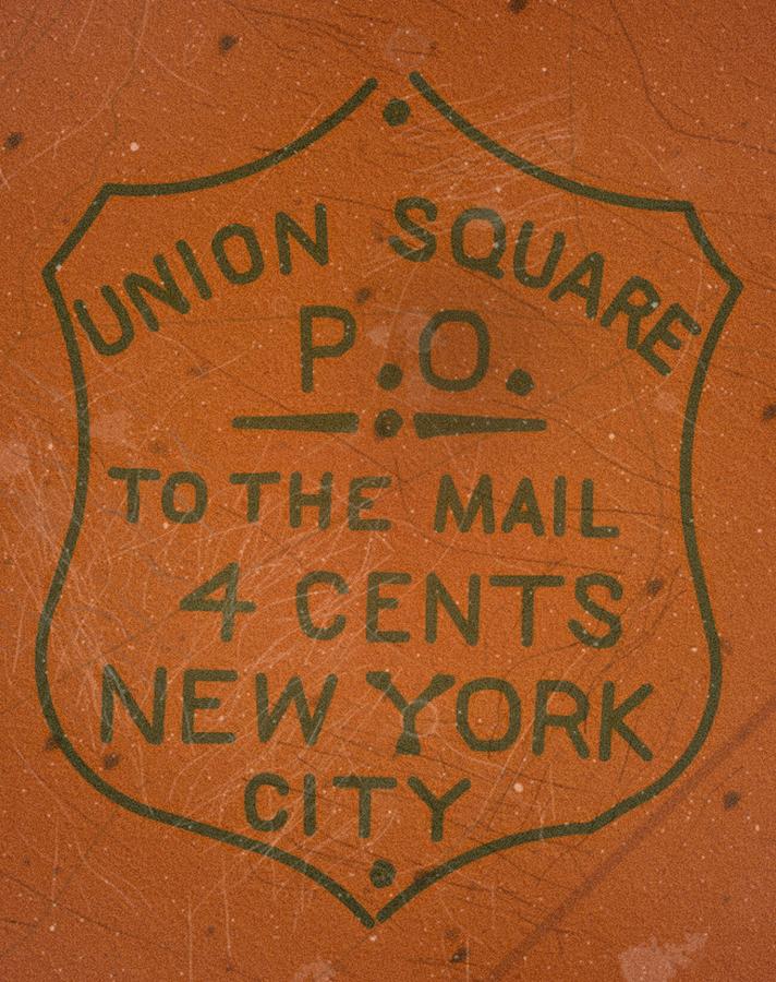 1856 Union Square Post Office New York City - 4cts. Red Brown - Mail Artpost Digital Art by Fred Larucci