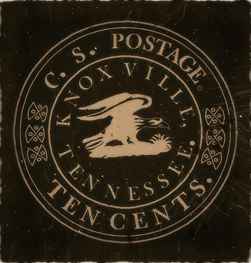 1861 - C.S.A. Knoxville Tennessee Provisional - 10ct. Black Brown Edition - Mail Art Post Digital Art by Fred Larucci
