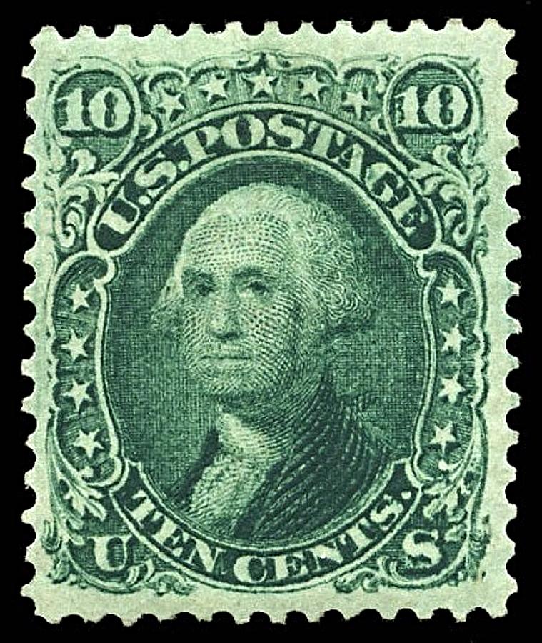 1861 United States - No.684 - 10cts. Dark Green Proof - Stamp Art Digital Art by Fred Larucci