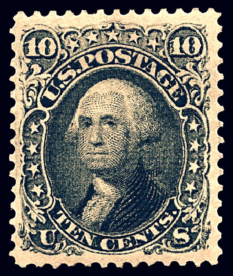 1861 United States - No.684 - 10cts. Dark Slate Proof - Stamp Art Digital Art by Fred Larucci